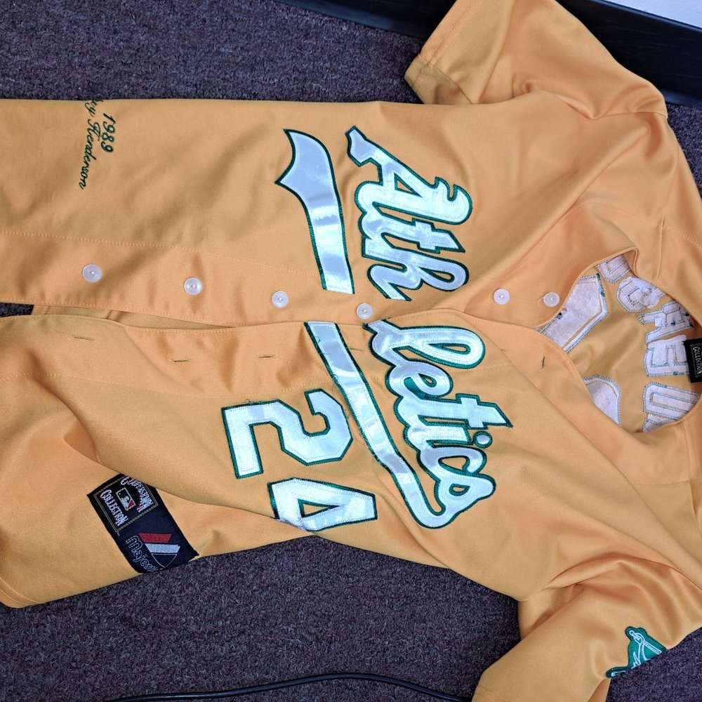 OAKLAND ATHLETICS AWAY JERSEY VINTAGE HENDERSON RICKY 24
